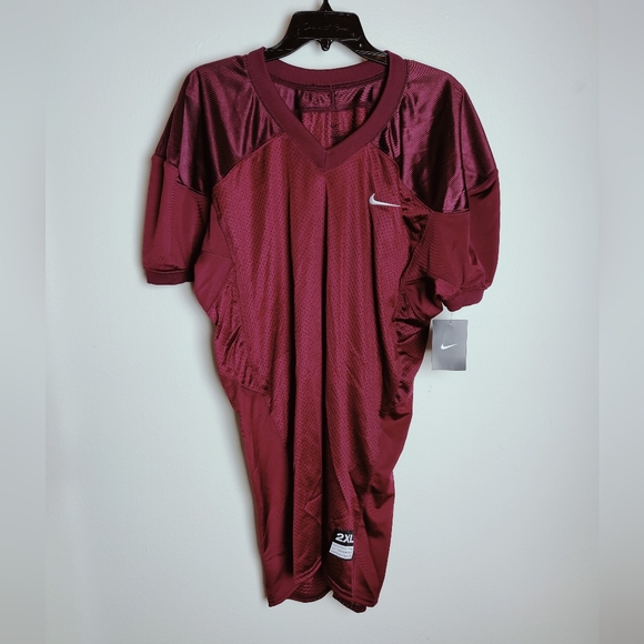 Nike Men's Football Stock Vapor Varsity Practice Jersey, Burgundy, Sz 2XL - Picture 3 of 8